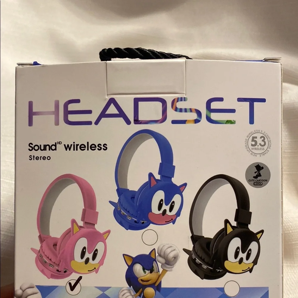 NIB - Sonics Wireless Bluetooth Headphones for Kids & Adults Pink